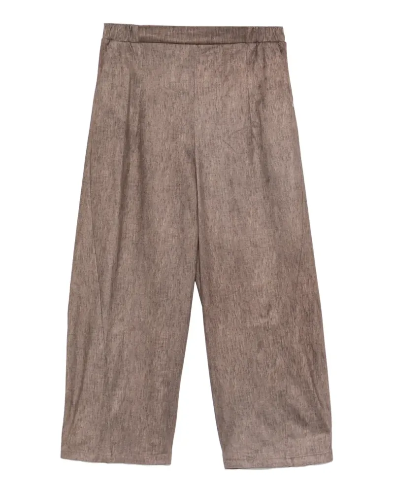 Please elasticated-waistband trousers - Braun Braun
