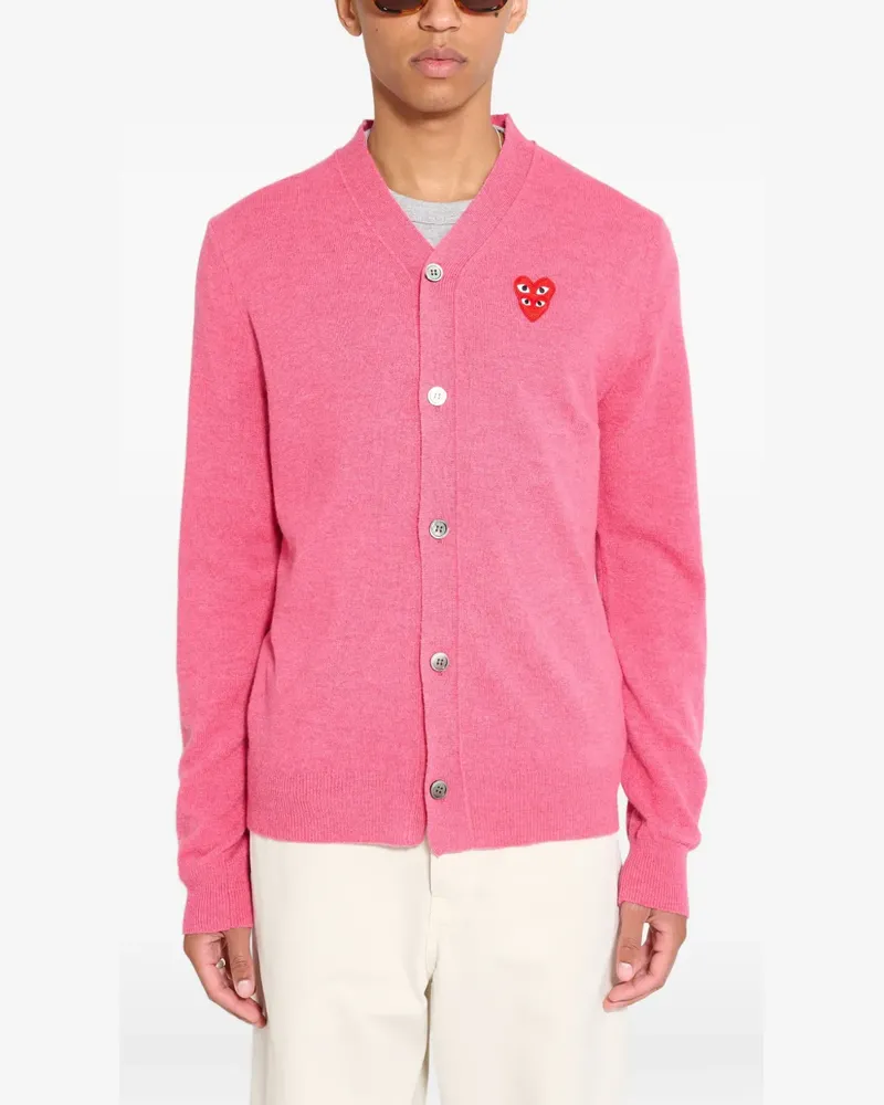 Comme des Garçons Play Double heart cardigan - Rosa Rosa