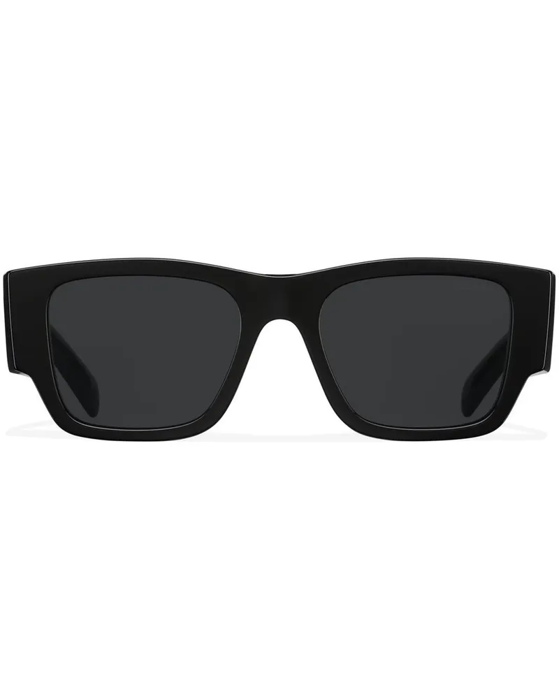 Prada Eckige Symbole Sonnenbrille - Schwarz Schwarz