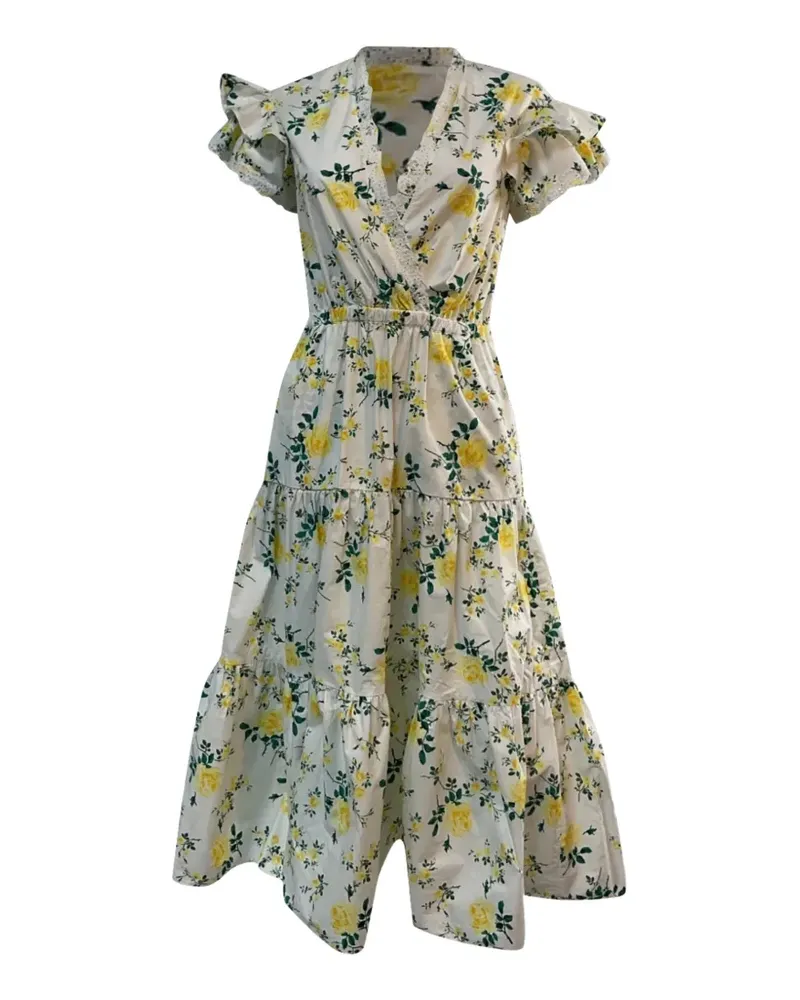 Philosophy Di Lorenzo Serafini Midikleid mit Print - Weiß Weiß