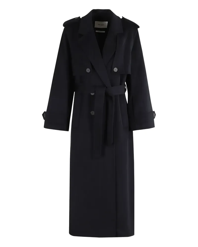 IVY & OAK wool double-breasted trench coat - Schwarz Schwarz