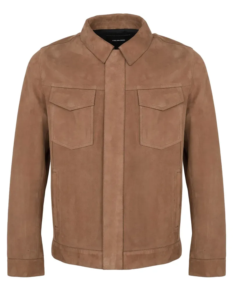 Yves Salomon Jacke aus Wildleder - Nude Nude