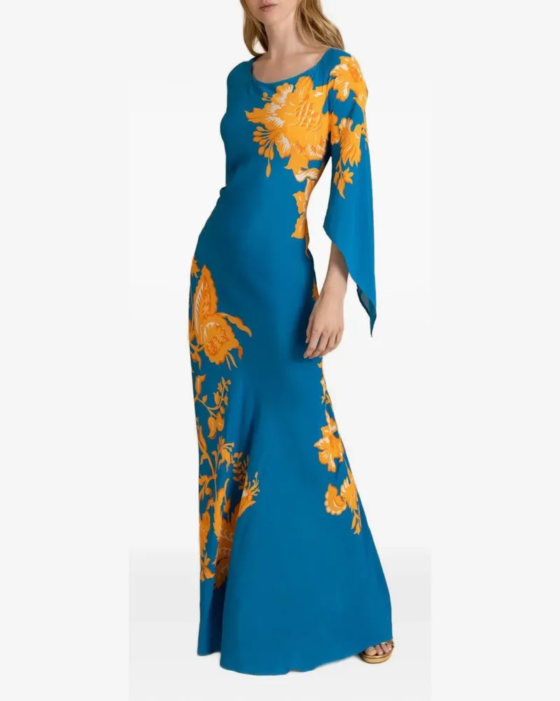 Etro Strandkleid mit Blumen - Blau Blau