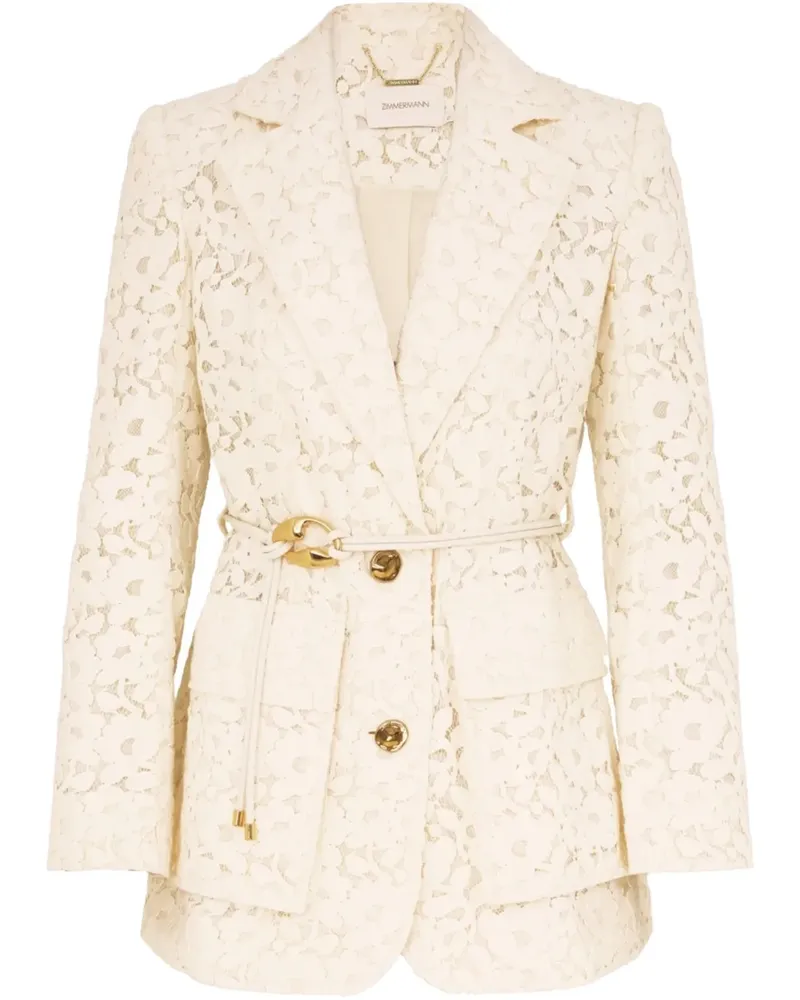 Zimmermann Illuminate Blazer aus Spitze - Nude Nude