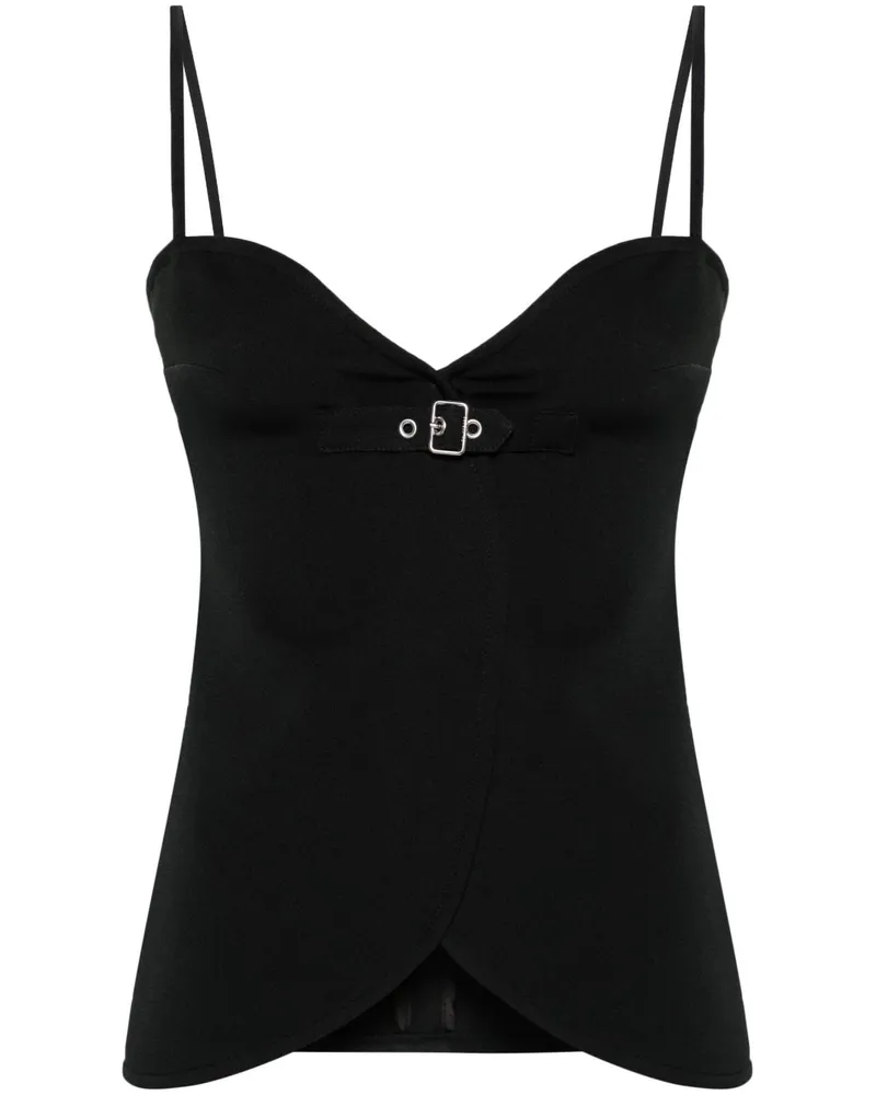 Courrèges Ellipse Twill-Top - Schwarz Schwarz