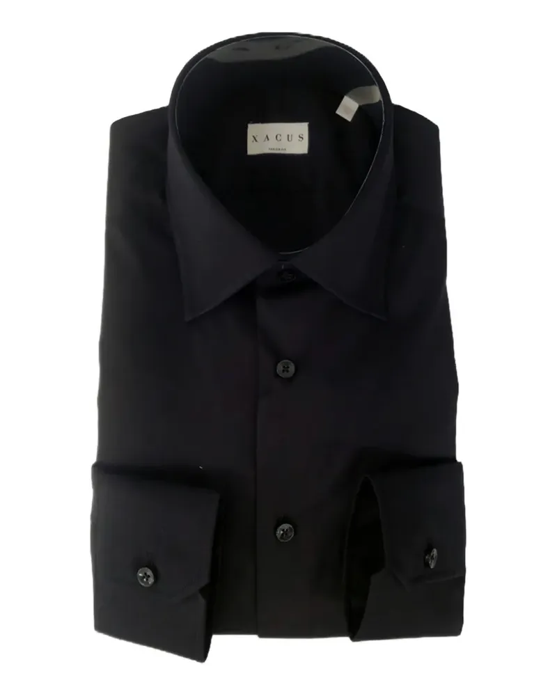 XACUS tailor-fit long-sleeve shirt - Schwarz Schwarz