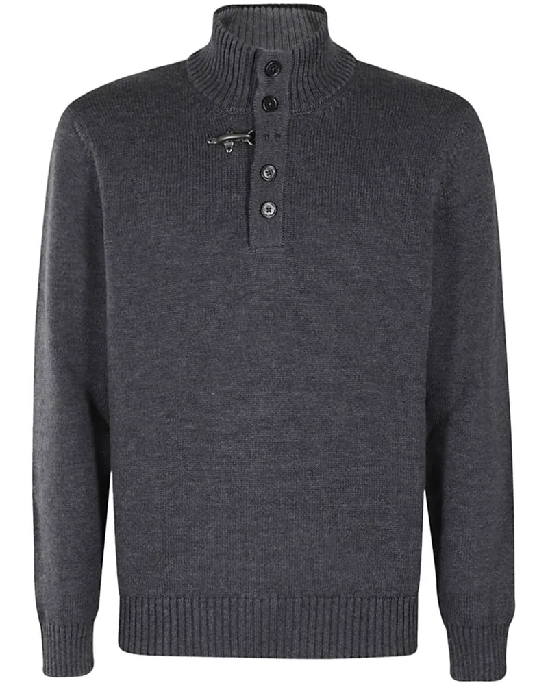 Fay Pullover mit Stehkragen - Grau Grau