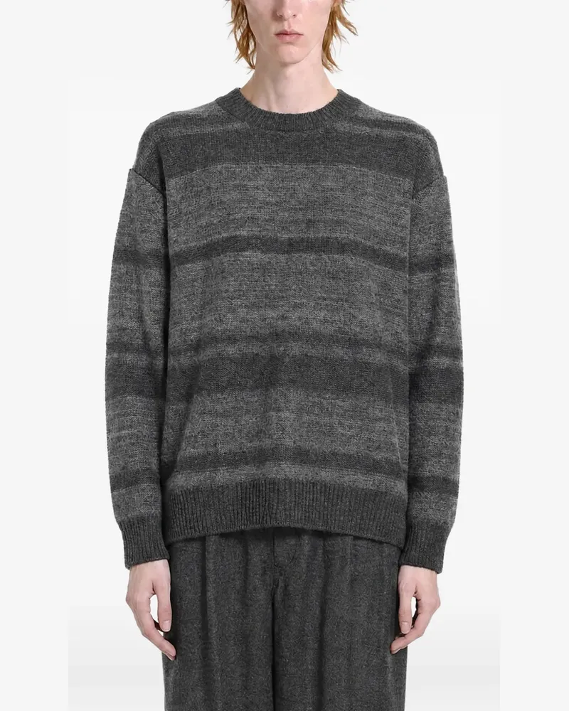 Comme des Garçons Gestreifter Pullover - Grau Grau