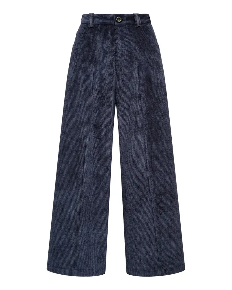 Maliparmi corduroy wide-leg palazzo pants - Blau Blau