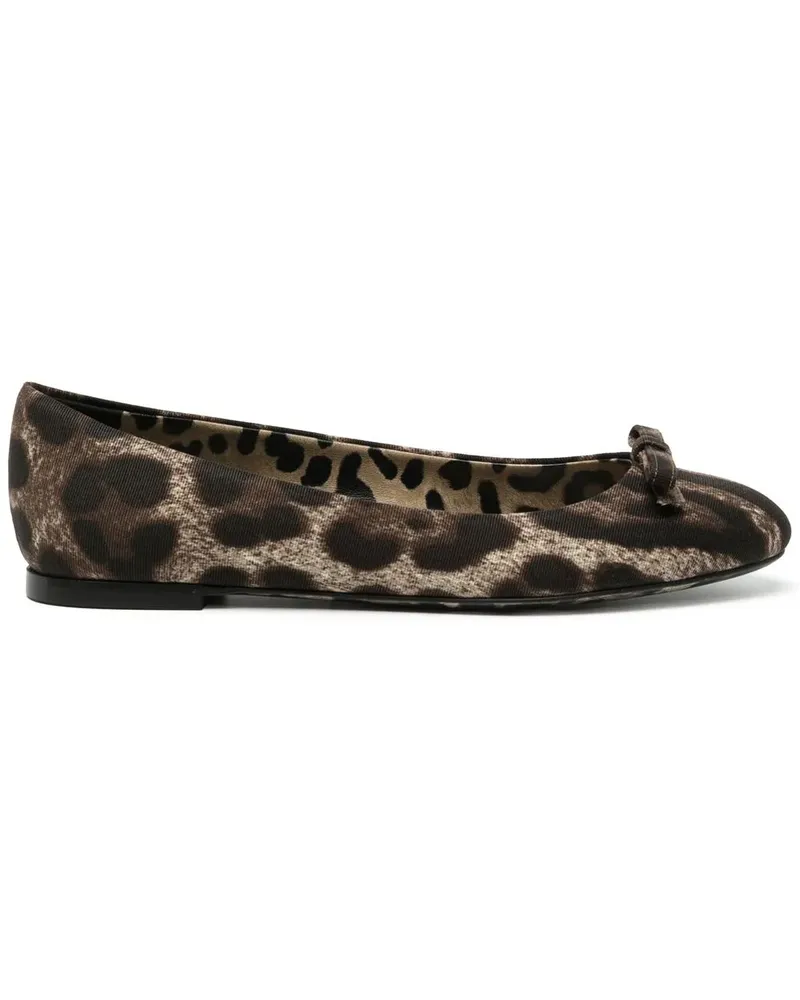 Dolce & Gabbana Ballerinas mit Print - Braun Braun