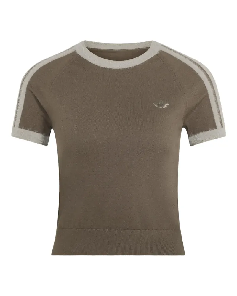 adidas Gestricktes T-Shirt - Braun Braun
