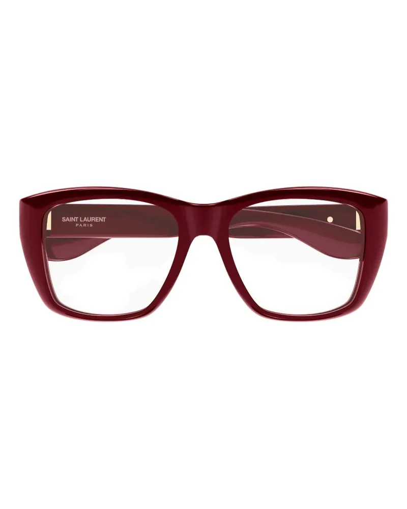 Saint Laurent Brille mit eckigem Gestell - Rot Rot