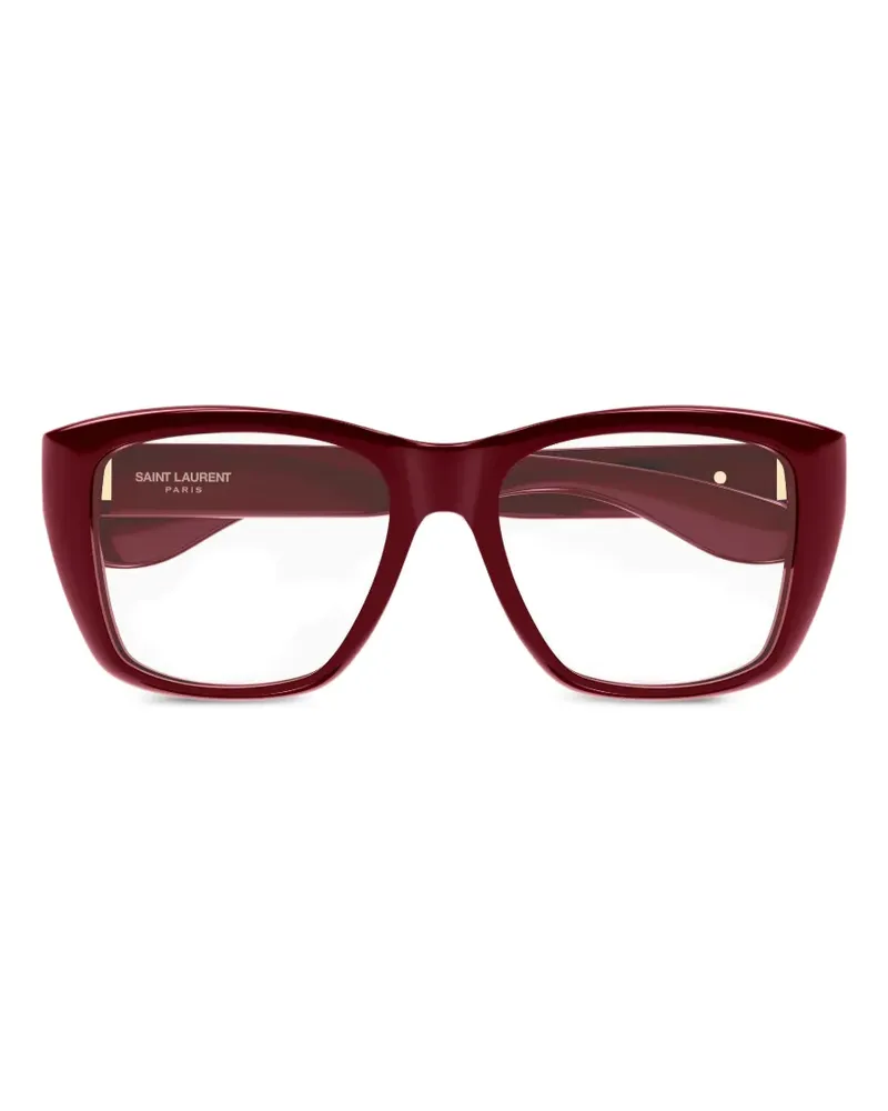 Saint Laurent Brille mit eckigem Gestell - Rot Rot