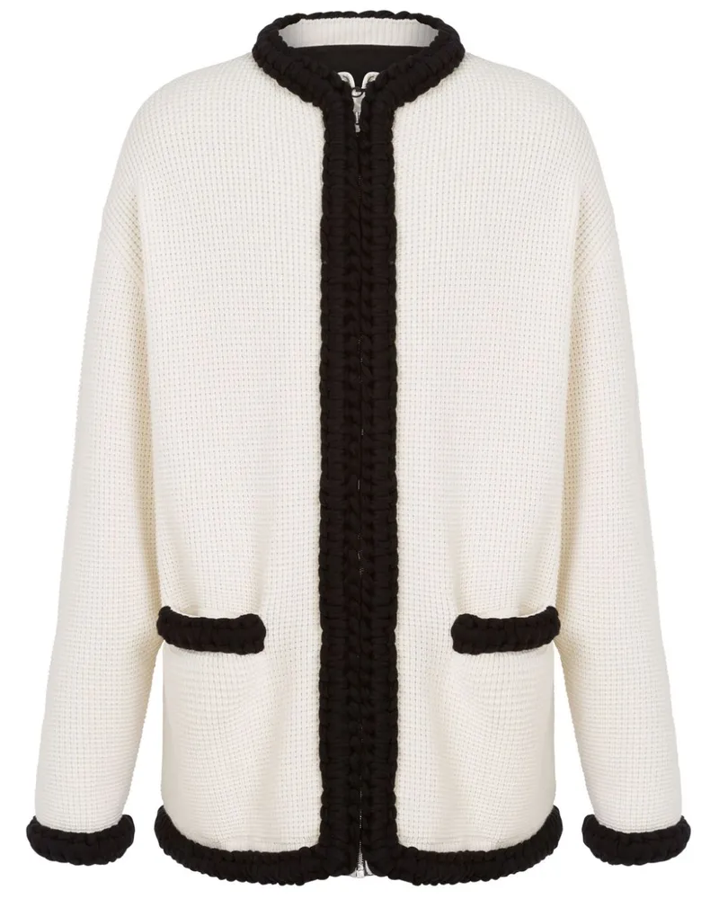 Moschino Jacke mit Reißverschluss - Weiß Weiß