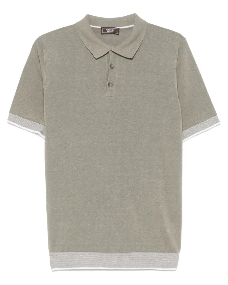 Peserico Poloshirt aus Krepp - Grün Grün