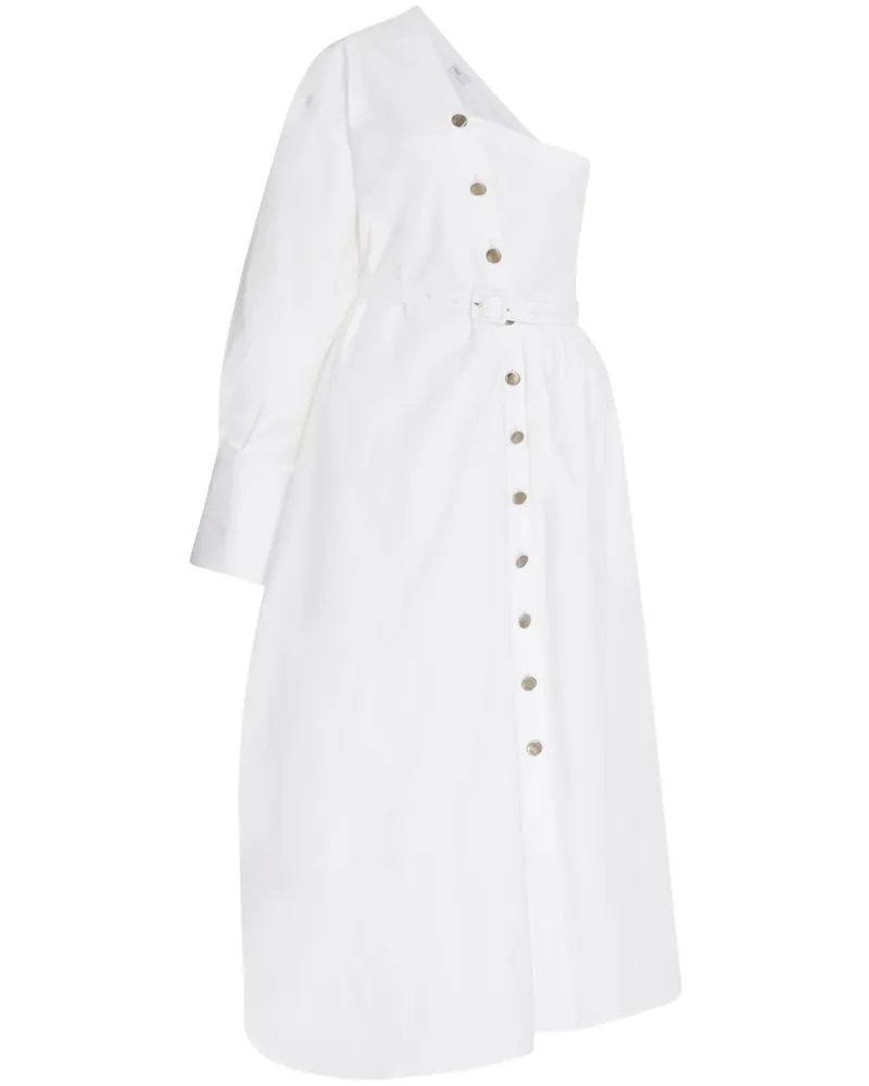 Rosetta Getty Asymmetrisches Midikleid - Weiß Weiß