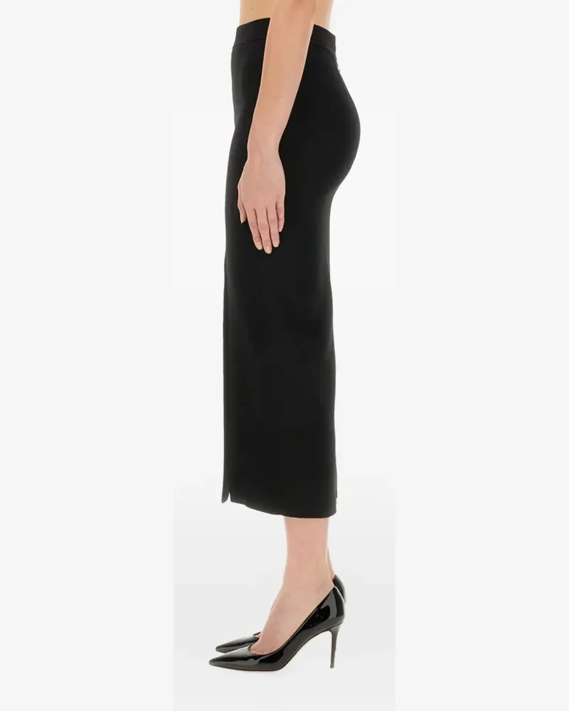 Moschino fringe slit skirt - Schwarz Schwarz