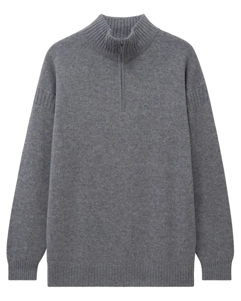 Pringle of Scotland Kaschmirpullover mit Reißverschluss - Grau Grau