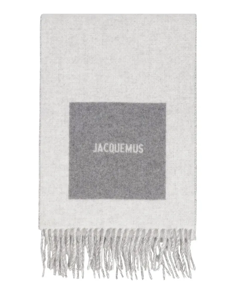 Jacquemus Schal mit Fransen - Grau Grau
