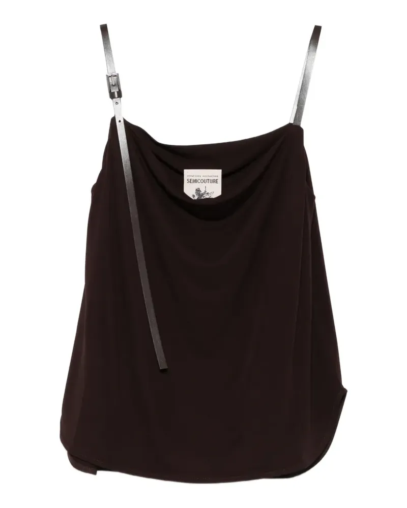 Semicouture Kayly buckle-strap top - Braun Braun