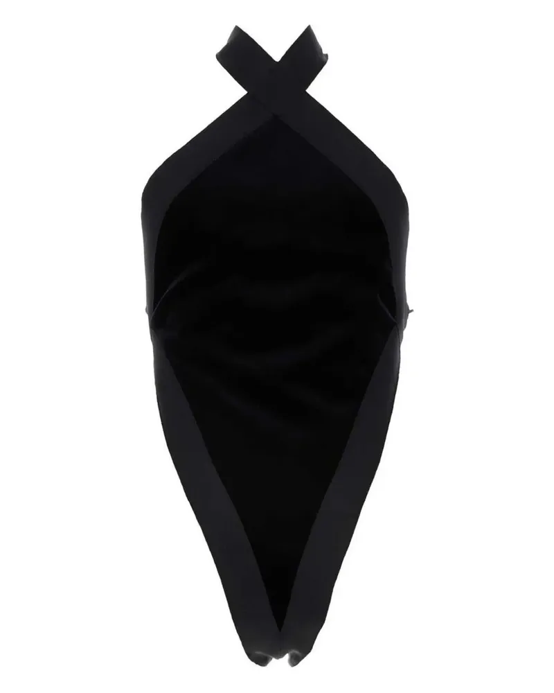 Saint Laurent Body mit Stehkragen - Schwarz Schwarz