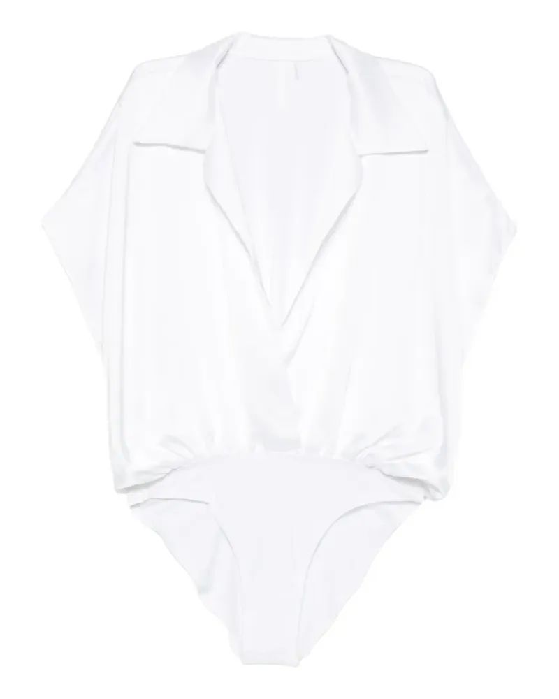 Norma Kamali V-neck bodysuit - Weiß Weiß