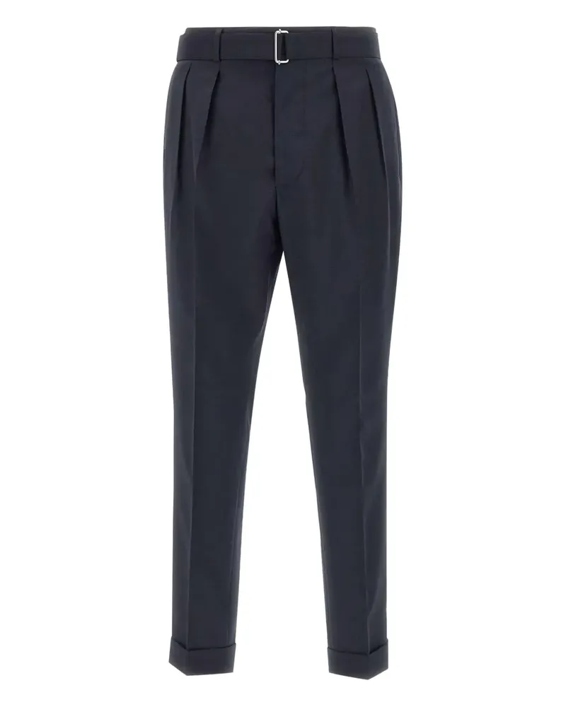 Officine Generale pleated belted trousers - Blau Blau