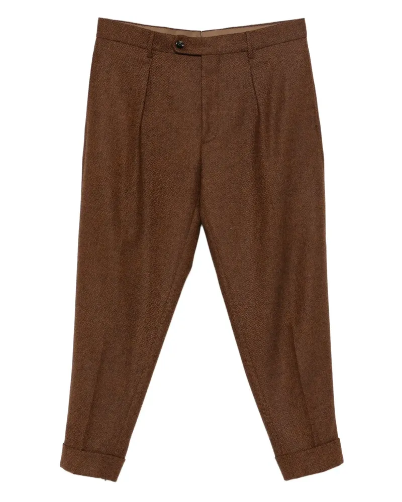 Berwich Chiaia Hose mit Falten - Braun Braun