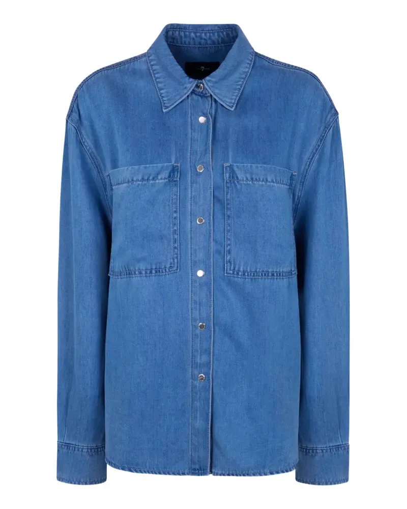 7 for all mankind Military pocket shirt - Blau Blau