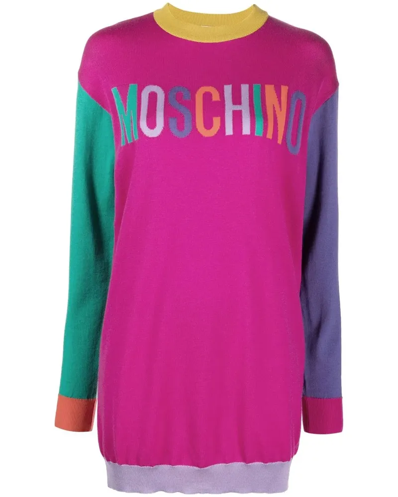 Moschino Kleid mit Logo - Rosa Rosa