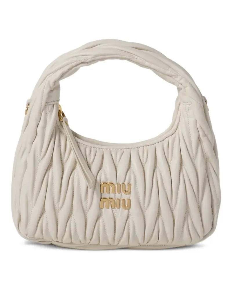 Miu Miu Wander matelassé tote bag - Nude Nude