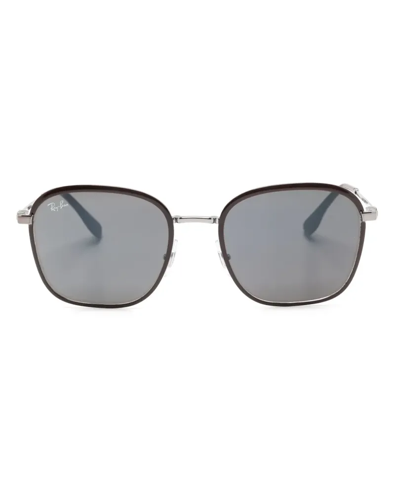Ray Ban Sonnenbrille mit eckigem Gestell - Braun Braun