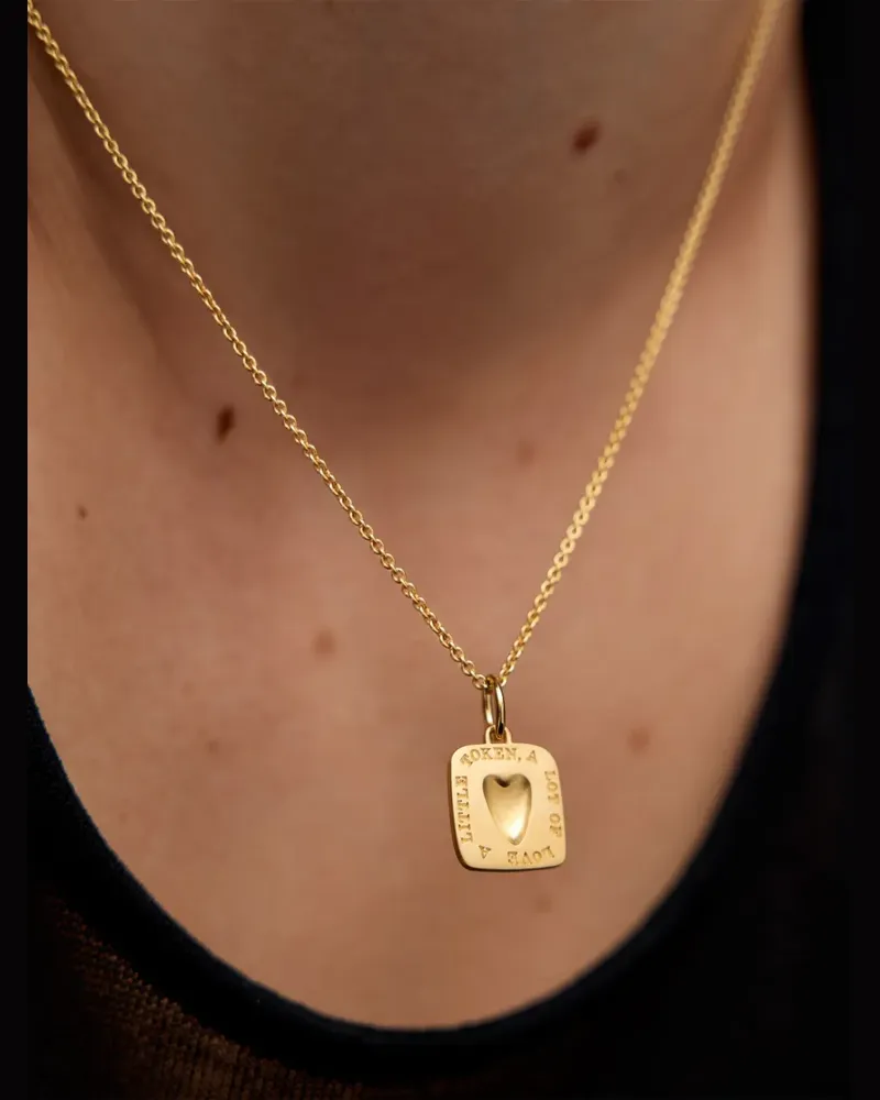 Monica Vinader GP Love Token Anhänger - Gold Gold
