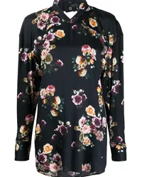 Vivienne Westwood Bluse mit Blumen-Print Schwarz