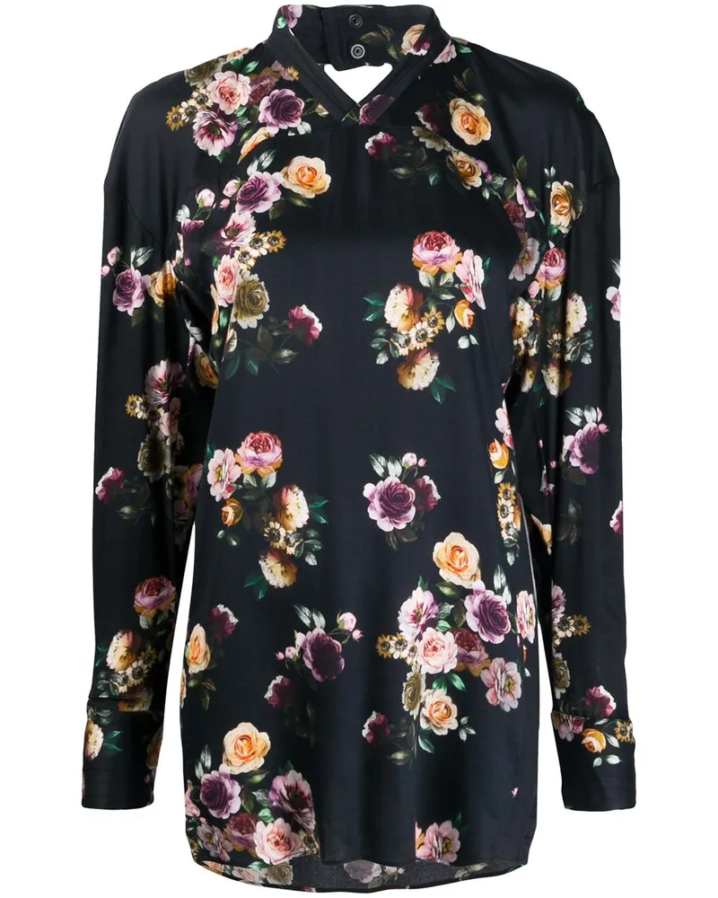 Vivienne Westwood Bluse mit Blumen-Print - Schwarz Schwarz