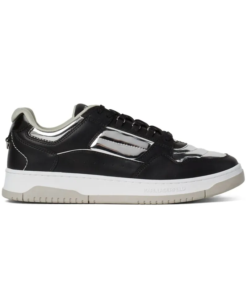 Karl Lagerfeld Krew Sneakers im Metallic-Look - Schwarz Schwarz