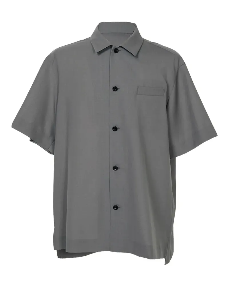 Sacai Hemd mit eingefasster Tasche - Grau Grau