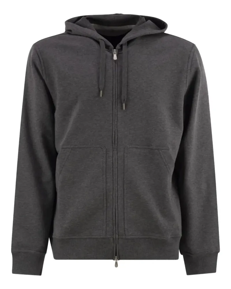Brunello Cucinelli Kapuzenjacke mit Reißverschluss - Grau Grau