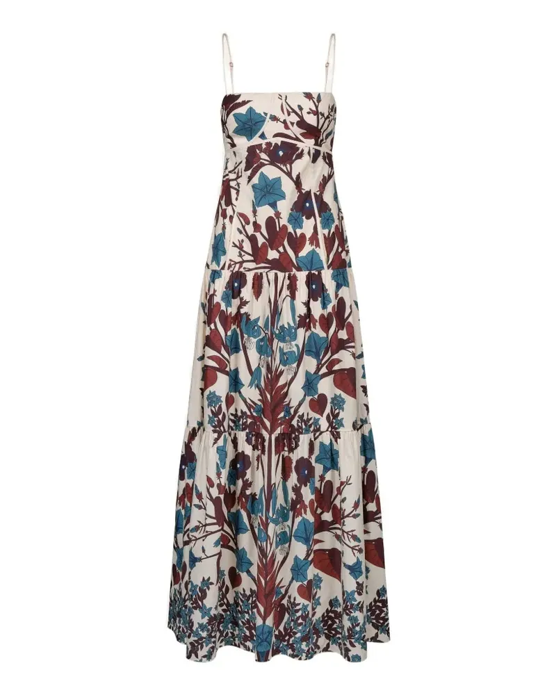 Johanna Ortiz Simbólico floral-pattern maxi dress - Nude Nude