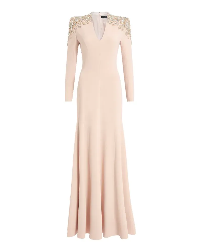 Jenny Packham Nila Maxikleid mit V-Ausschnitt - Rosa Rosa
