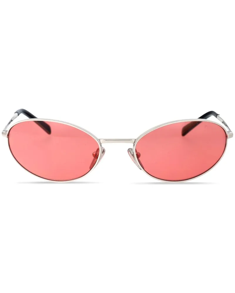 Prada 0PRA59S Sonnenbrille mit rundem Gestell - Silber Silber