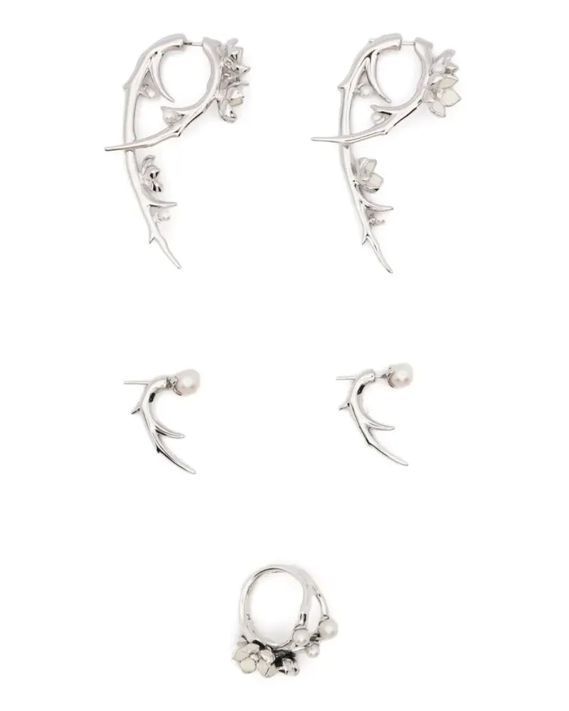 Shaun Leane Hängeohrringe mit Diamanten (3er-Set) - Silber Silber