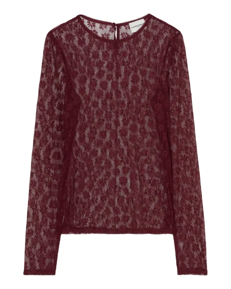 Claudie Pierlot Oberteil mit Spitze - Rot Rot