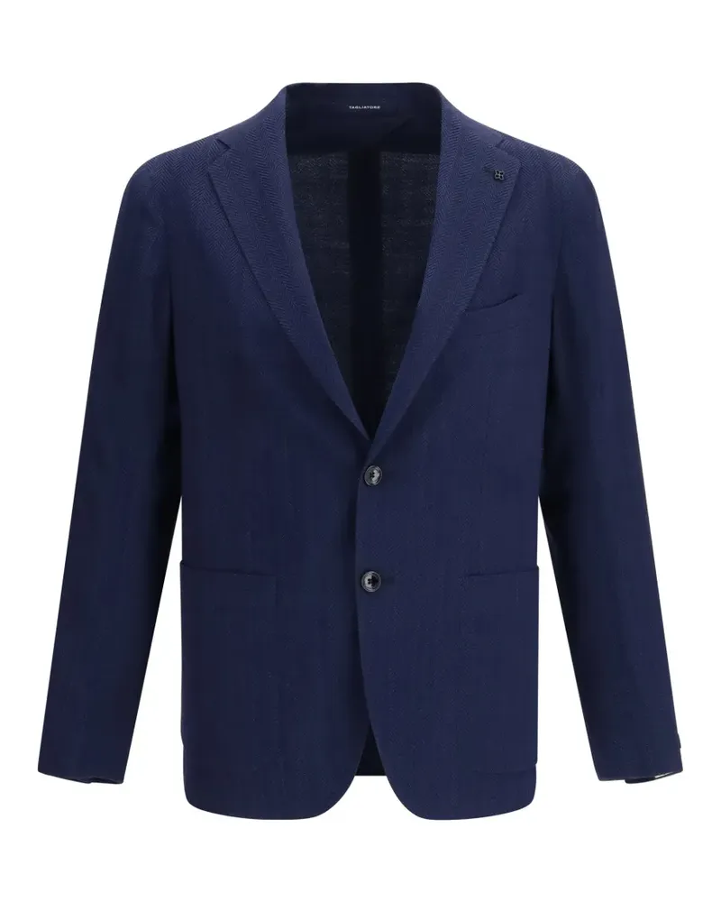 Tagliatore herringbone-pattern blazer - Blau Blau