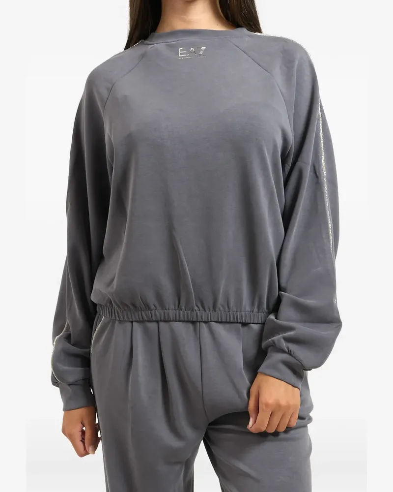 EA7 Sweatshirt mit Logo-Print - Grau Grau