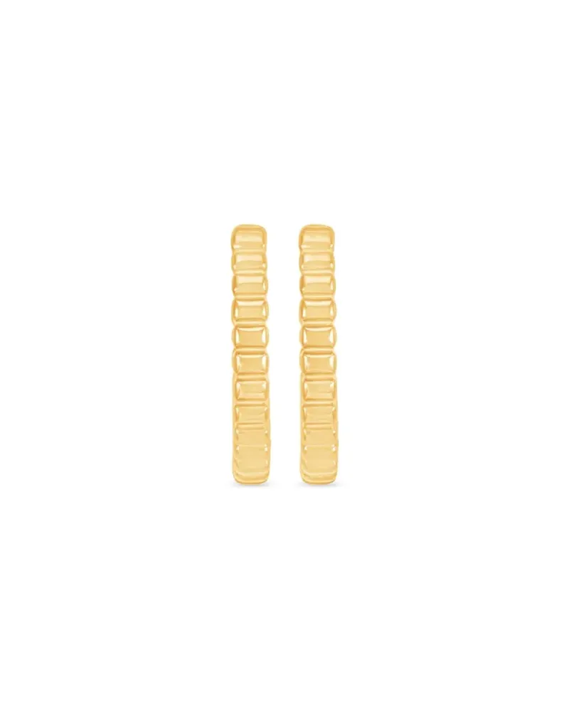 Dower & Hall Texturierte Creolen - Gold Gold