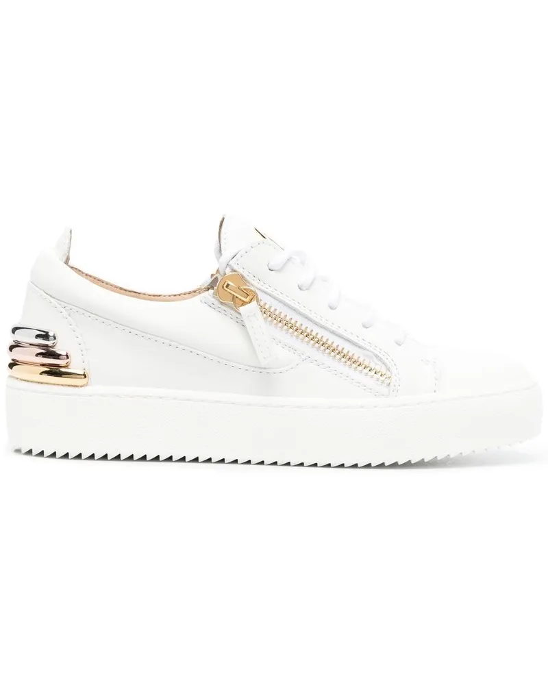 Giuseppe Zanotti Sneakers mit Reißverschlussdetail - Weiß Weiß