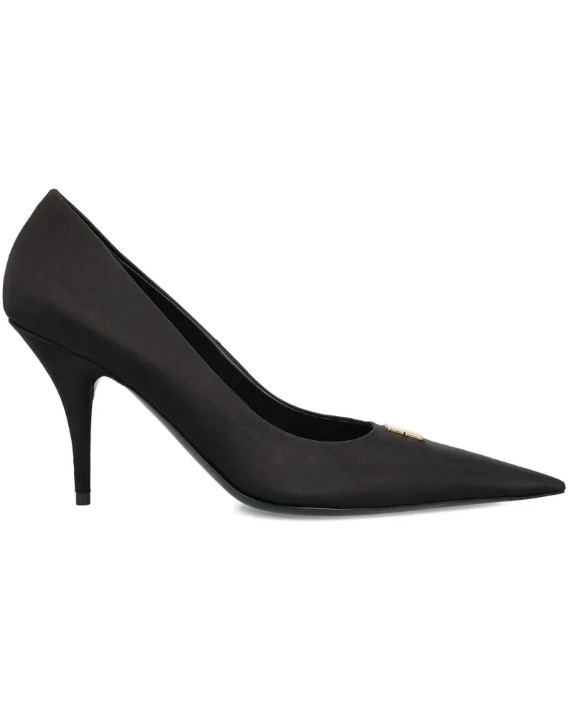 Balenciaga 90mm leather heeled pumps - Schwarz Schwarz