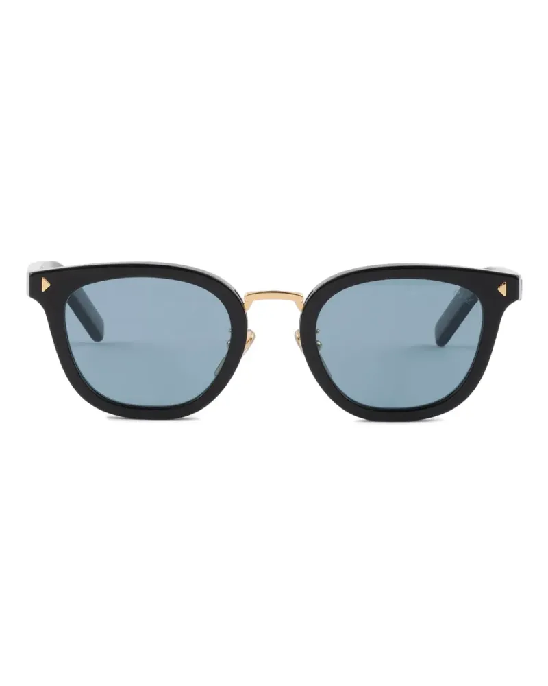 Prada Sonnenbrille mit rundem Gestell - Schwarz Schwarz