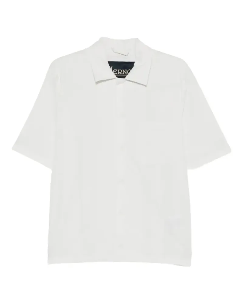 Herno seersucker-texture short-sleeve shirt - Weiß Weiß
